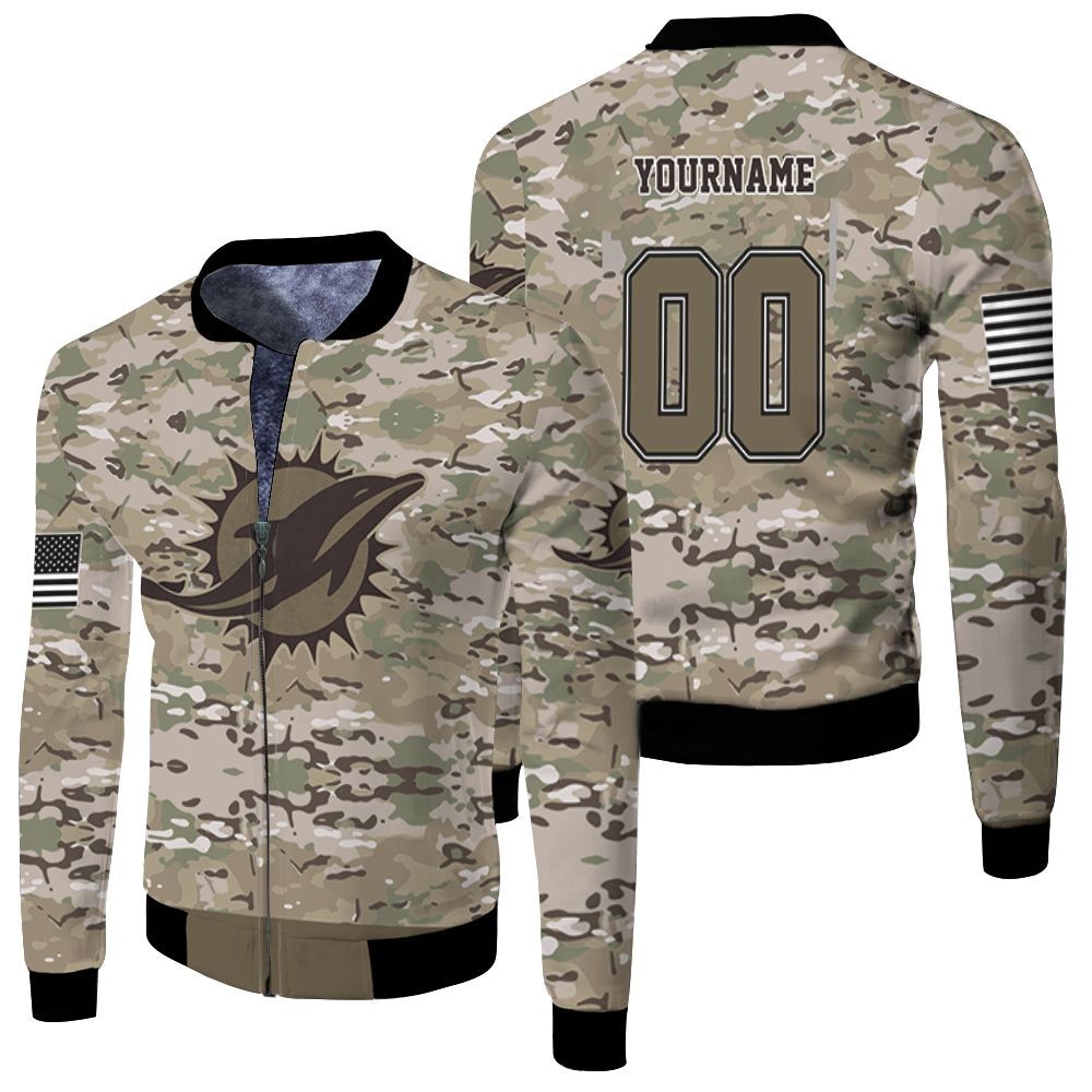 Dolphins Camoflage Pattern 3d Fleece Bomber Jacket Dolphins Camoflage Pattern 3d Fleece Bomber Jacket