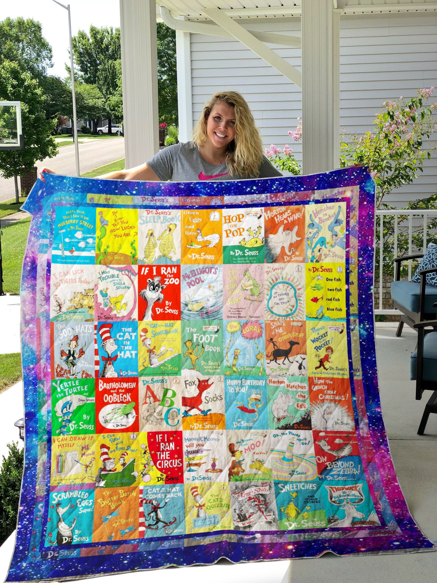 Dr. Seuss Books Everywhere Quilt Blanket Dr. Seuss Books Everywhere Quilt Blanket