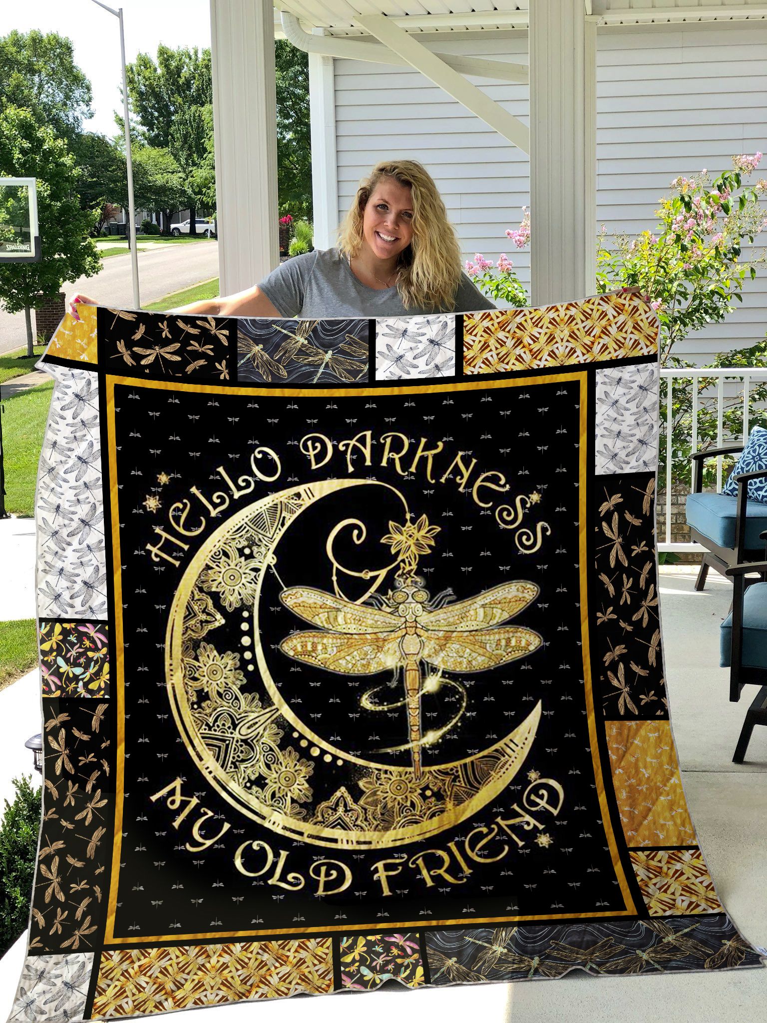 Dragonfly Hello Darkness My Old Friends Quilt Blanket Great Customized Blanket Gifts For Birthday Christmas Thanksgiving Dragonfly Hello Darkness My Old Friends Quilt Blanket Great Customized Blanket Gifts For Birthday Christmas Thanksgiving