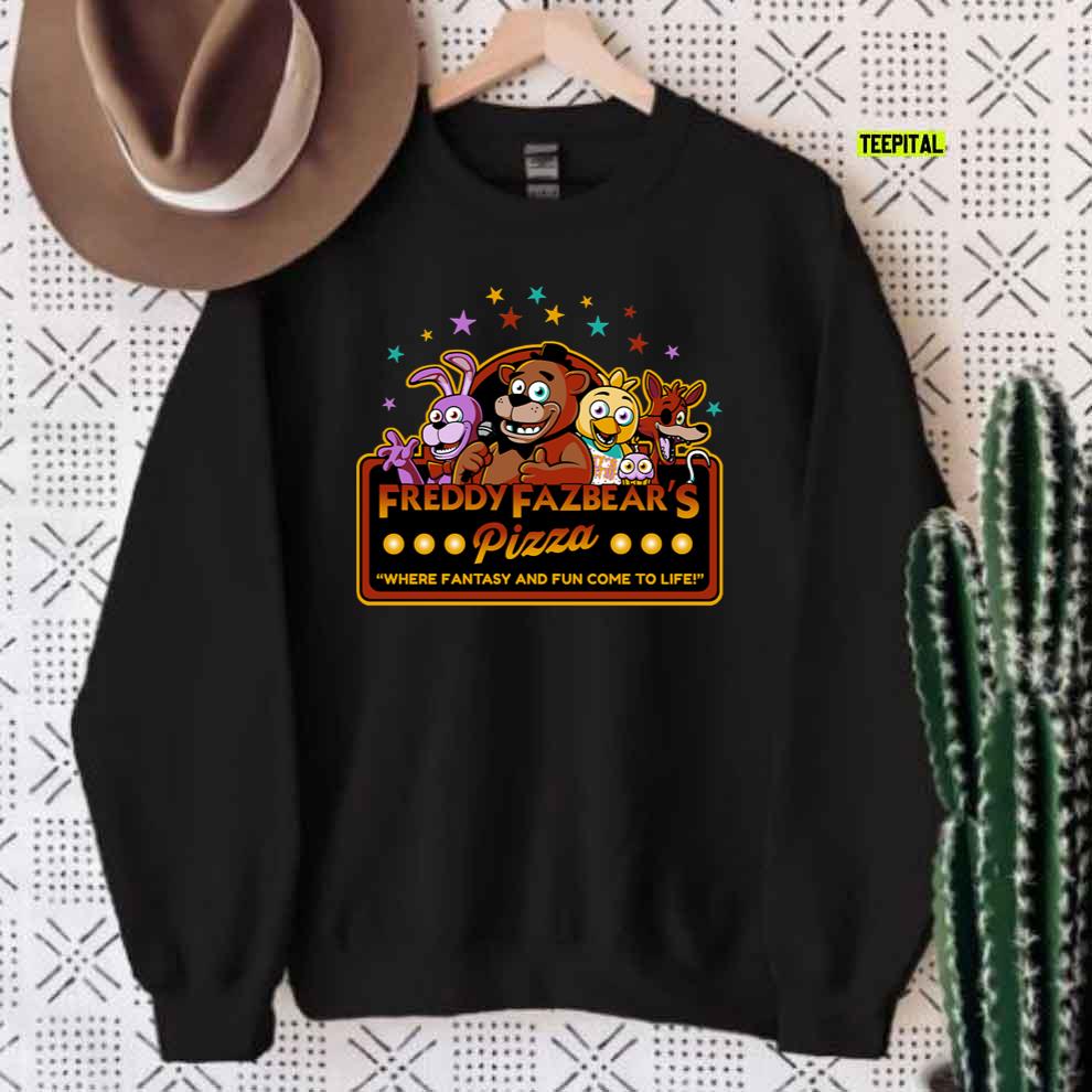 Five Nights At Freddy Fazbear's Pizza Fnaf Logo Unisex Sweatshirt Five Nights At Freddy Fazbear's Pizza Fnaf Logo Unisex Sweatshirt