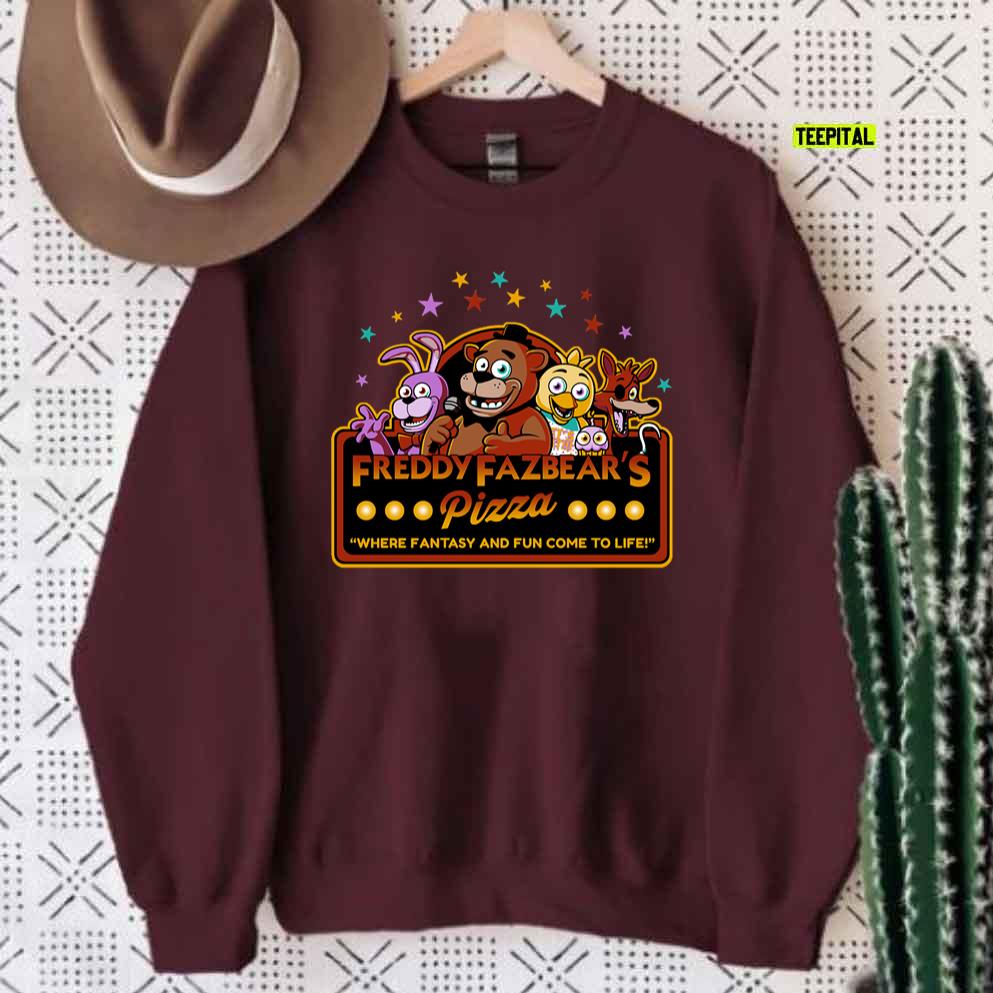 Five Nights At Freddy Fazbear's Pizza Fnaf Logo Unisex Sweatshirt Five Nights At Freddy Fazbear's Pizza Fnaf Logo Unisex Sweatshirt