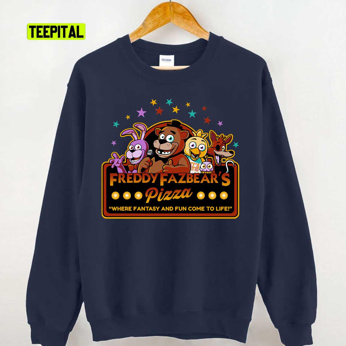 Five Nights At Freddy Fazbear's Pizza Fnaf Logo Unisex Sweatshirt Five Nights At Freddy Fazbear's Pizza Fnaf Logo Unisex Sweatshirt