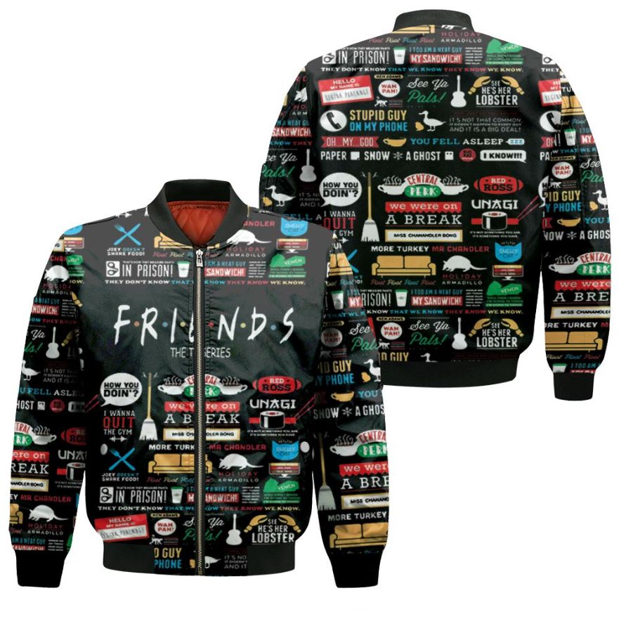 Friends Tv Show For Fan 3d Jersey Bomber Jacket Friends Tv Show For Fan 3d Jersey Bomber Jacket