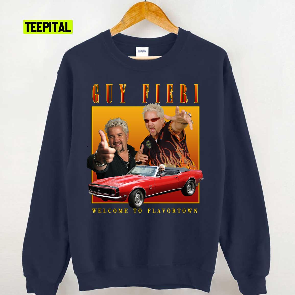Guy Fieri Homage Vintage Bootleg 90s Unisex Sweatshirt Guy Fieri Homage Vintage Bootleg 90s Unisex Sweatshirt