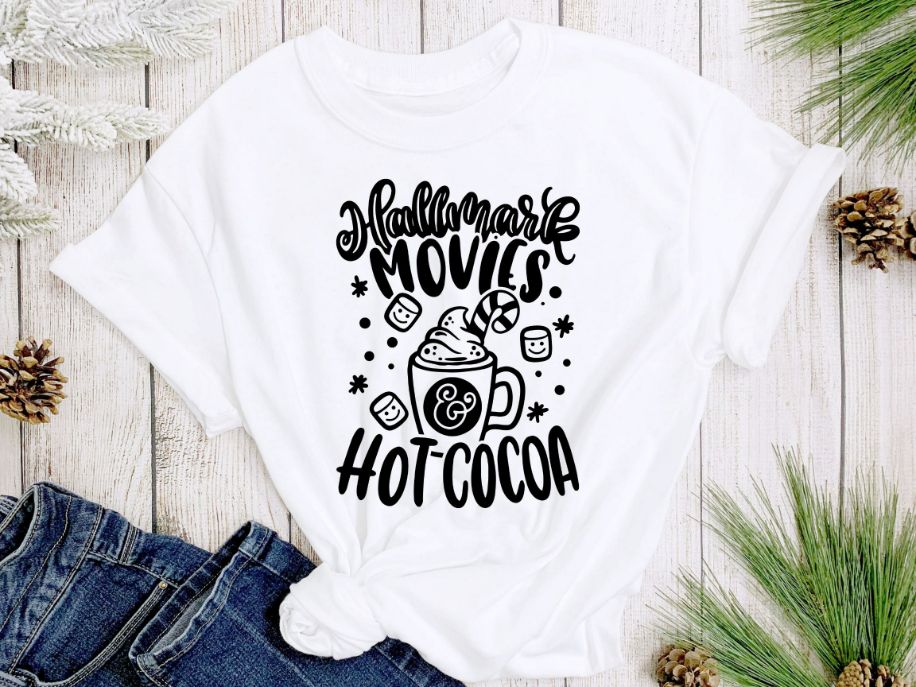 Hallmark Movies And Hot Cocoa T-Shirt Hallmark Movies And Hot Cocoa T-Shirt