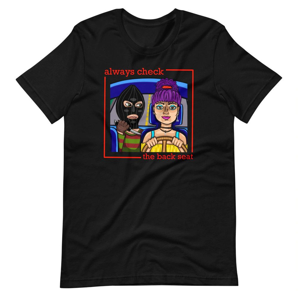 Horror Trope Slasher 80’s Tee Shirt Horror Trope Slasher 80’s Tee Shirt