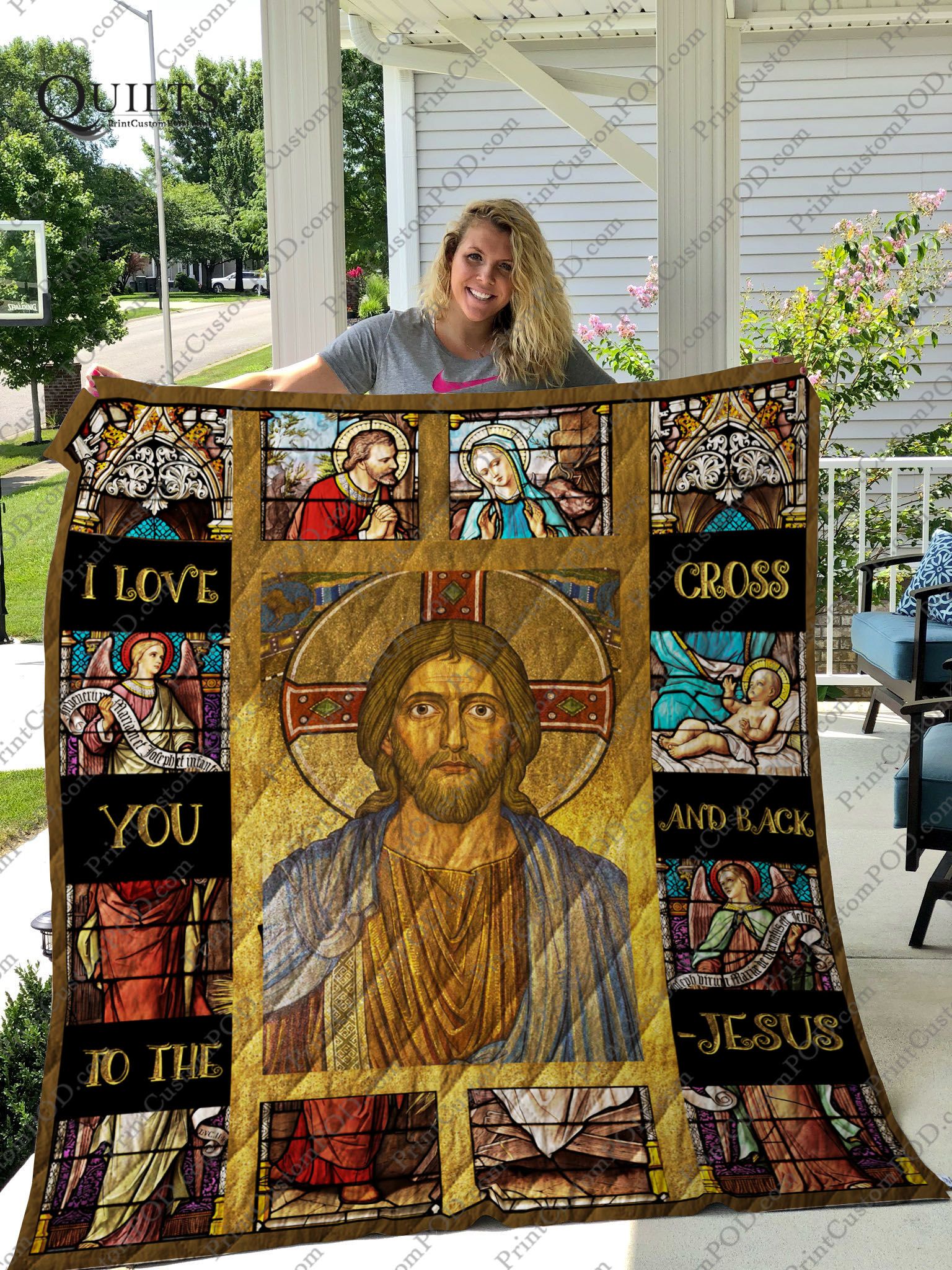 Jesus Love You To The Cross And Back Quilt Blanket Great Customized Gifts For Birthday Christmas Thanksgiving Perfect Gifts For Jesus Lover Jesus Love You To The Cross And Back Quilt Blanket Great Customized Gifts For Birthday Christmas Thanksgiving Perfect Gifts For Jesus Lover