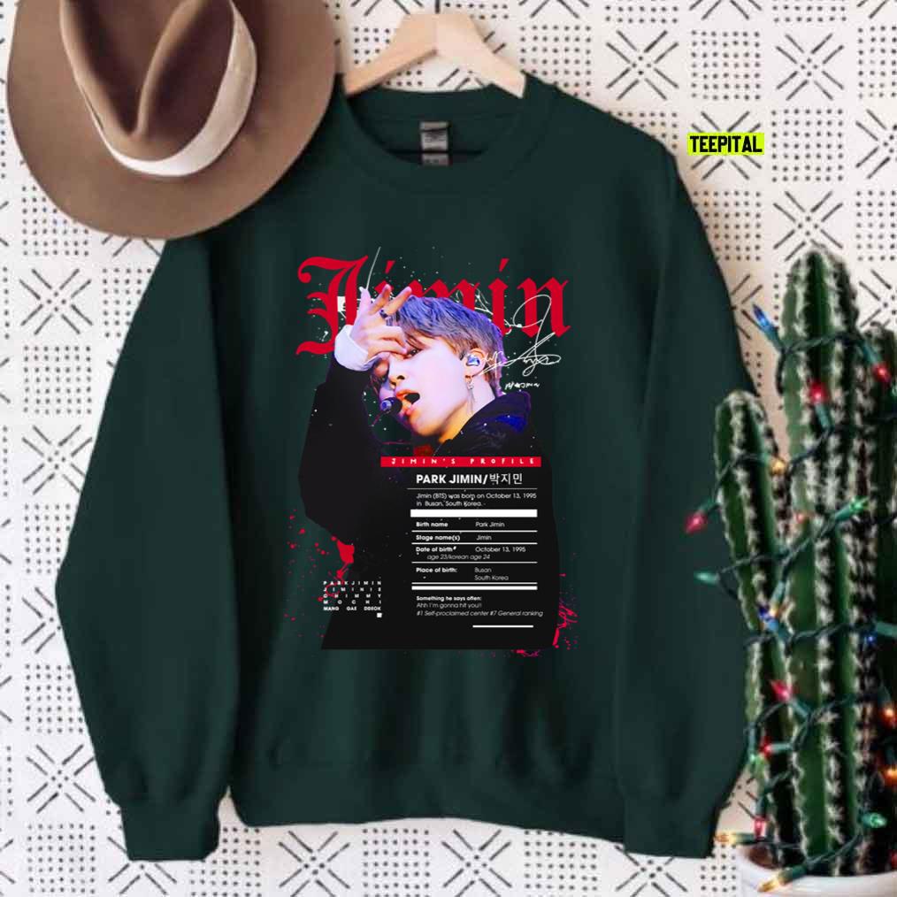 Jimin BTS BANGTAN Profile Fanart Unisex Sweatshirt Jimin BTS BANGTAN Profile Fanart Unisex Sweatshirt