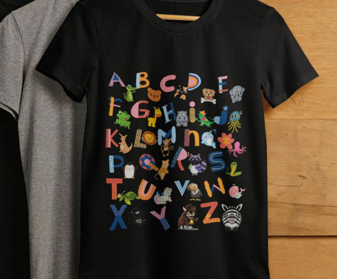 KINDERGARTEN TEACHER Alphabet Shirt KINDERGARTEN TEACHER Alphabet Shirt