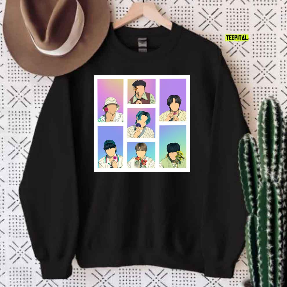 KPOP BTS Muster Sowoozoo Flowers Unisex Sweatshirt KPOP BTS Muster Sowoozoo Flowers Unisex Sweatshirt