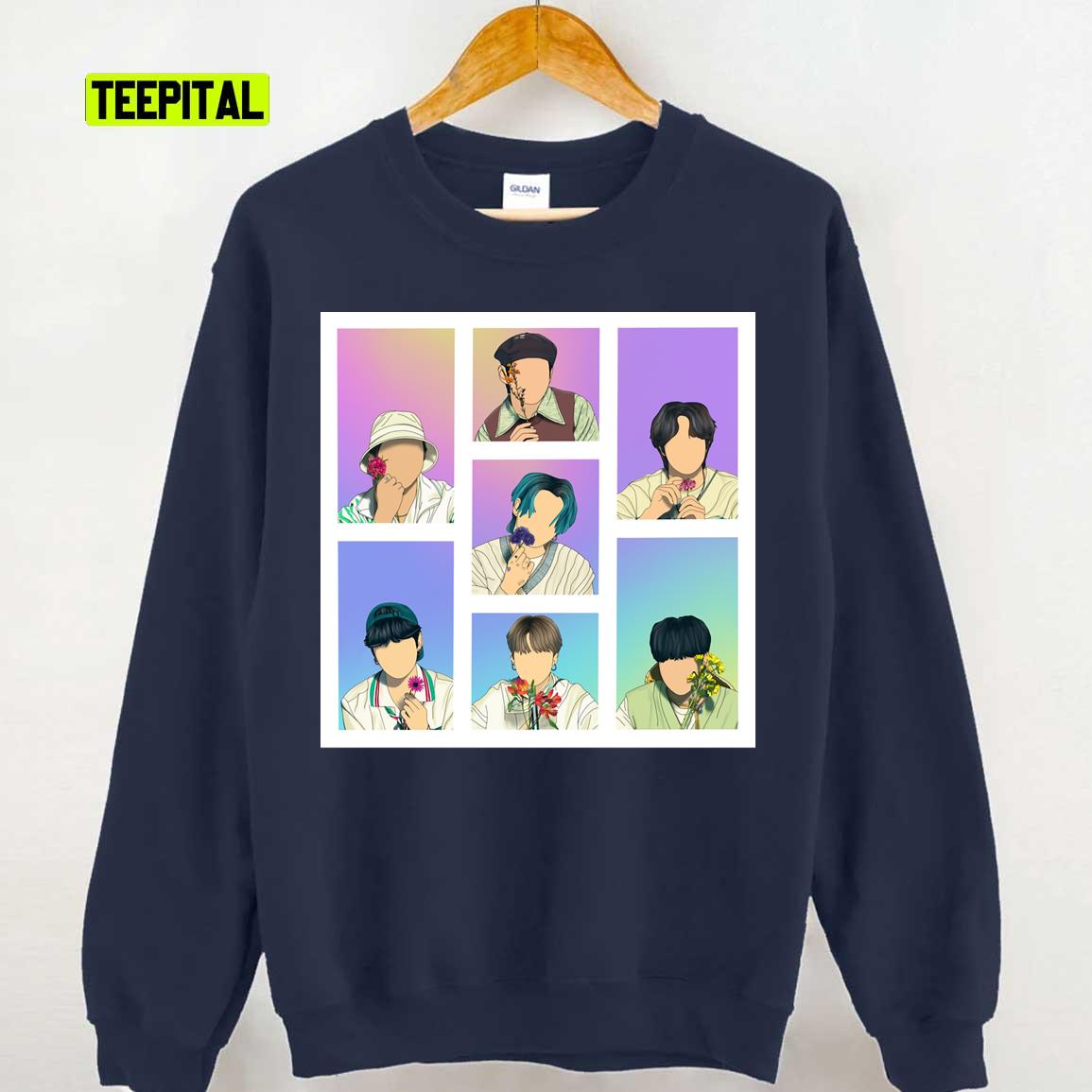 KPOP BTS Muster Sowoozoo Flowers Unisex Sweatshirt KPOP BTS Muster Sowoozoo Flowers Unisex Sweatshirt