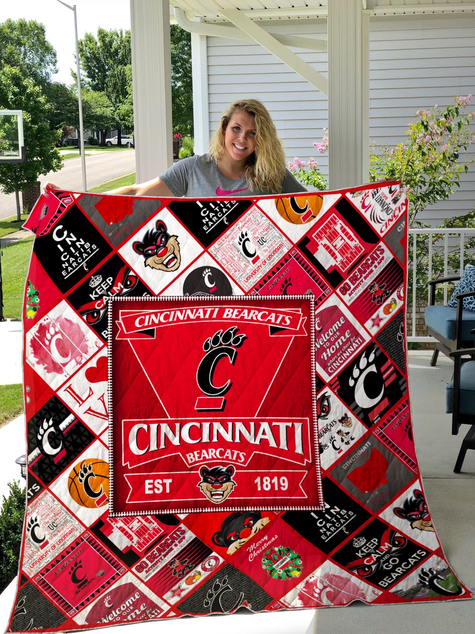Ncaa Cincinnati Bearcats Quilt Blanket #1063 Ncaa Cincinnati Bearcats Quilt Blanket #1063