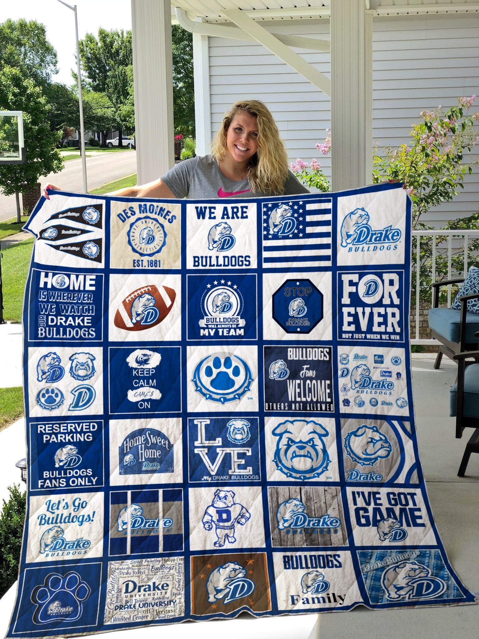 Ncaa Drake Bulldogs Quilt Blanket #1372 Ncaa Drake Bulldogs Quilt Blanket #1372