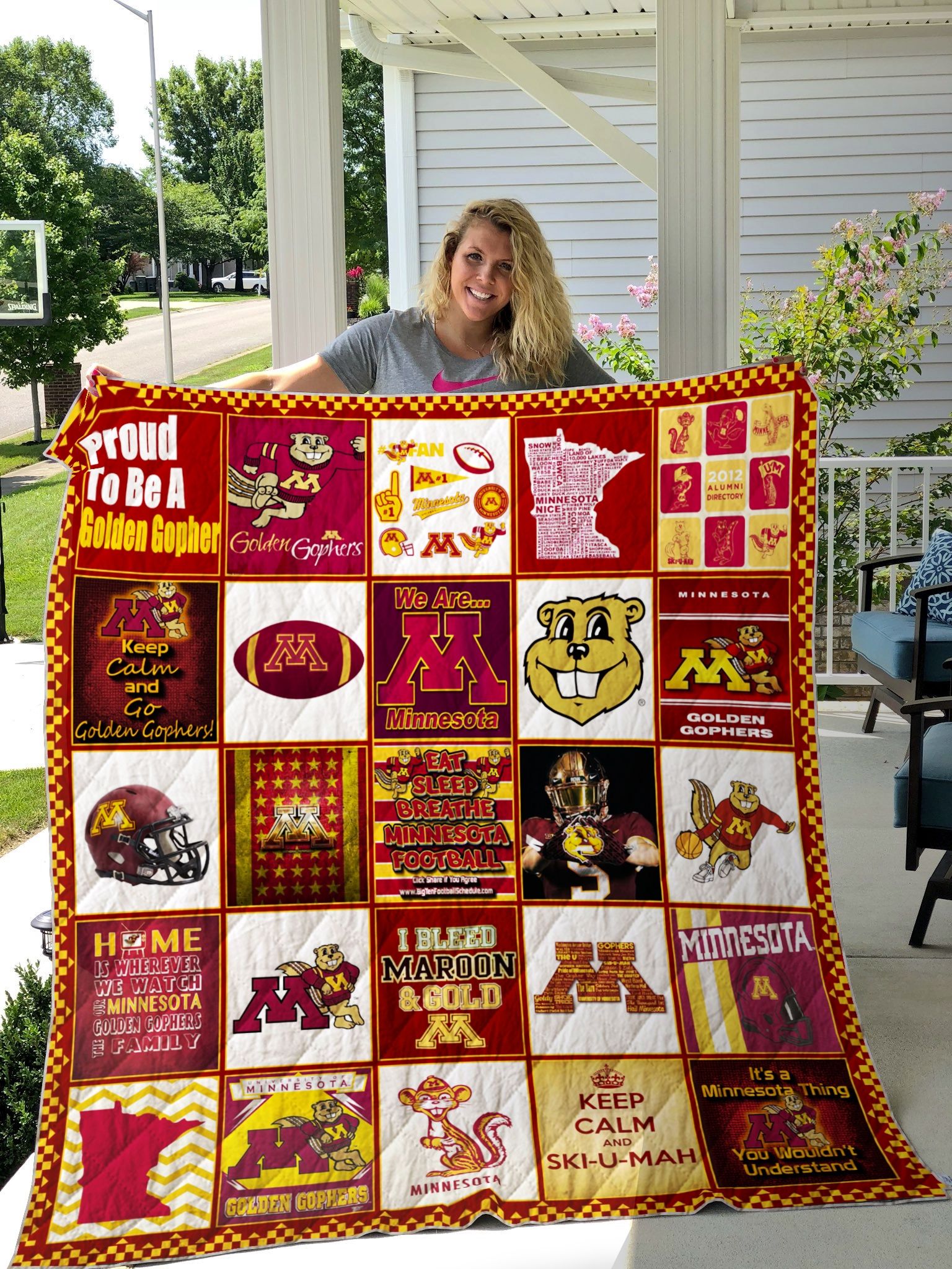 Ncaa Minnesota Golden Gophers Quilt Blanket #482 Ncaa Minnesota Golden Gophers Quilt Blanket #482