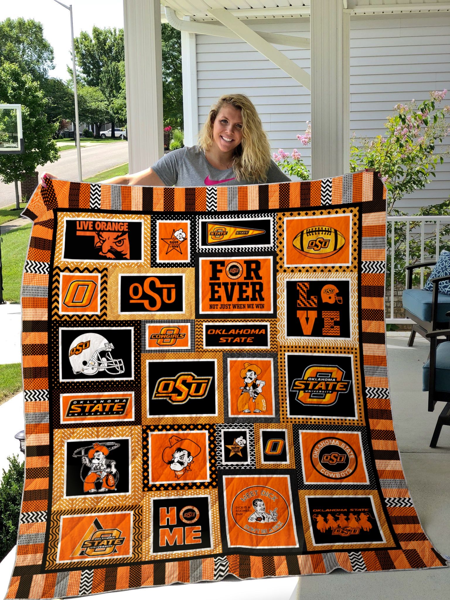 Ncaa Oklahoma State Cowboys Quilt Blanket #364 Ncaa Oklahoma State Cowboys Quilt Blanket #364