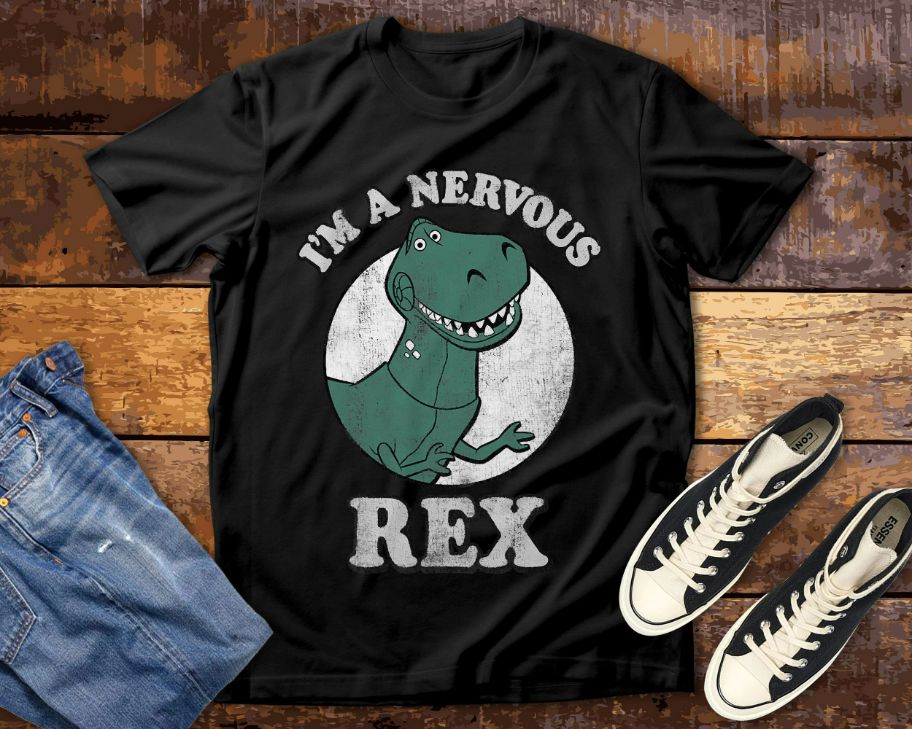 Pixar Toy Story Im A Nervous Rex Dinosaur Disney T-Shirt Pixar Toy Story Im A Nervous Rex Dinosaur Disney T-Shirt