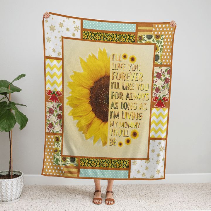 Sunflower Love You Forever Mommy Blanket For Mom Birthday Sunflower Love You Forever Mommy Blanket For Mom Birthday