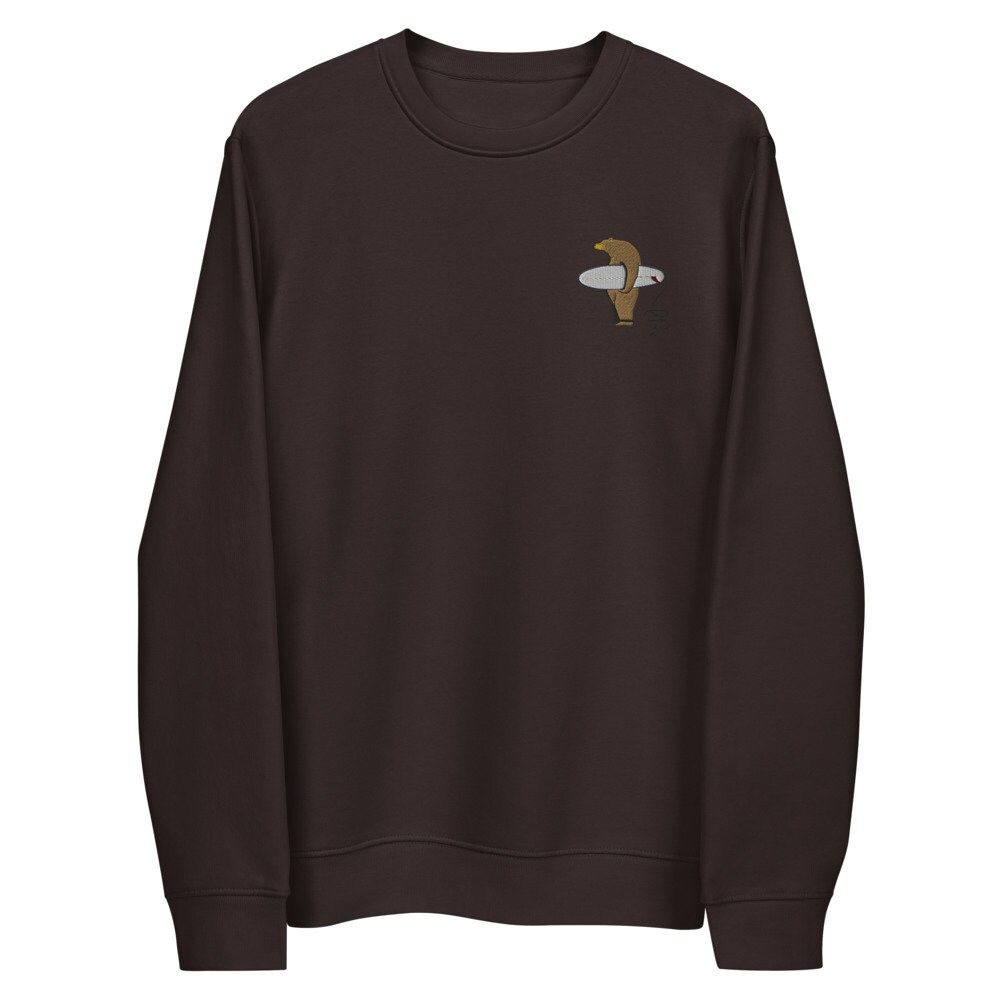 Surfing Grizzly Unisex Eco Embroidery Sweatshirt Surfing Grizzly Unisex Eco Embroidery Sweatshirt