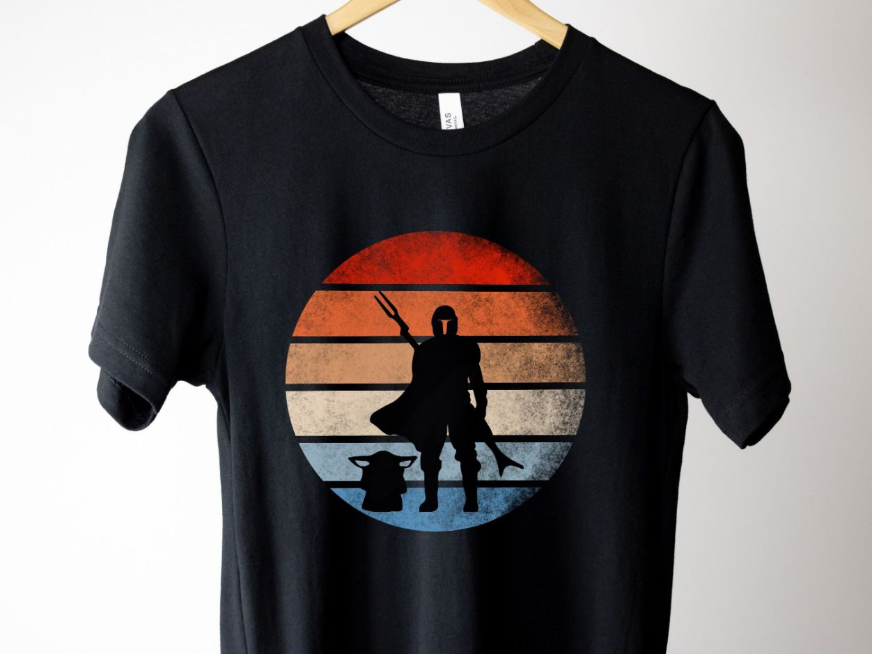 The Mandalorian and Child Retro - Unisex Jersey T-Shirt The Mandalorian and Child Retro - Unisex Jersey T-Shirt