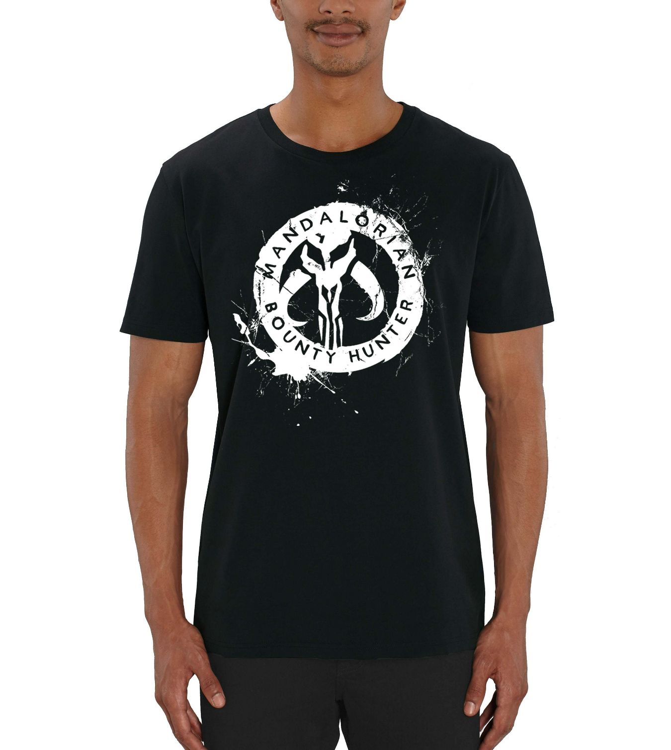 The Mandalorian Bounty Hunter Splatter Mens T-Shirt The Mandalorian Bounty Hunter Splatter Mens T-Shirt