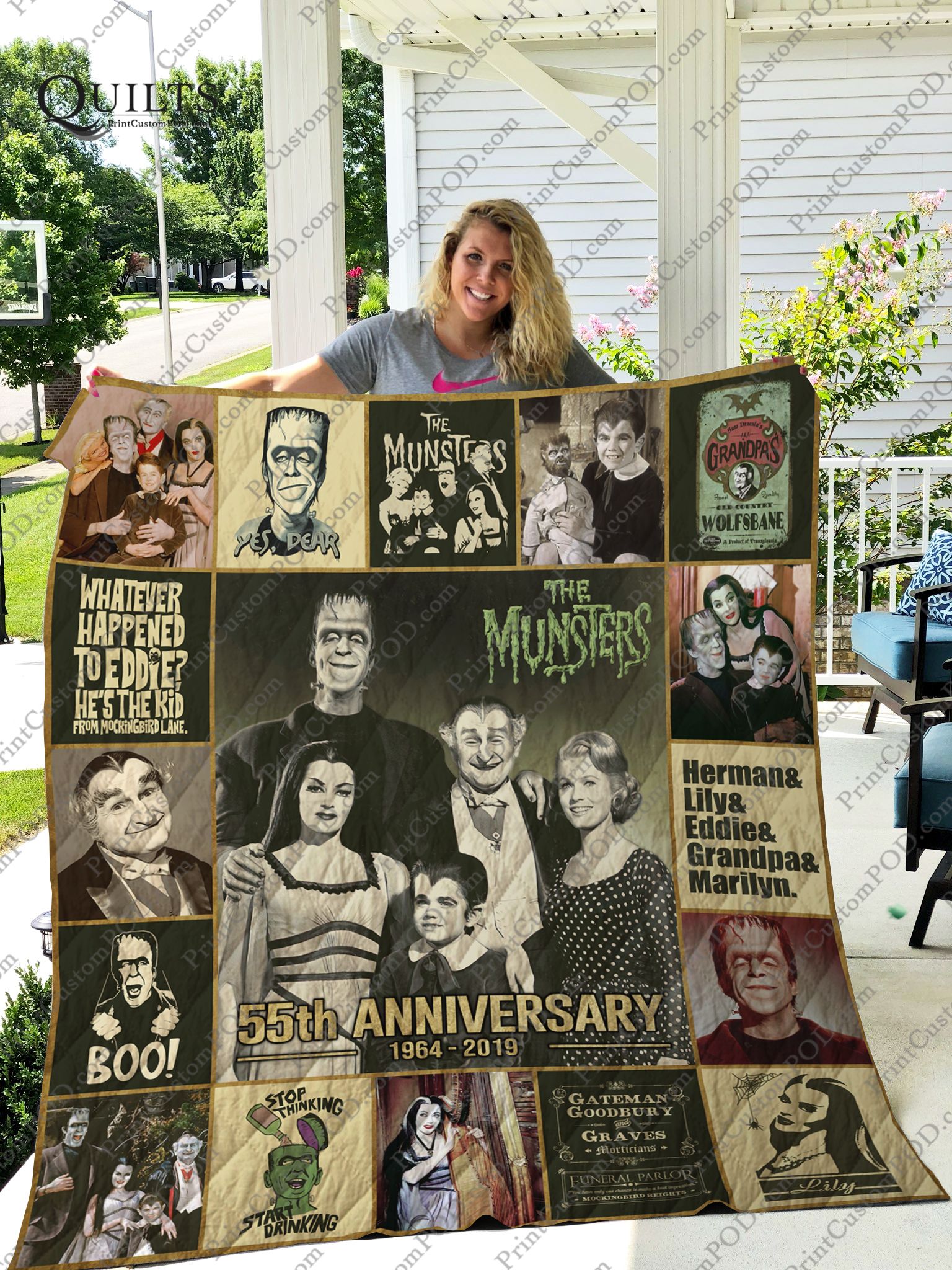 The Munsters Quilt Blanket Ver 1 The Munsters Quilt Blanket Ver 1