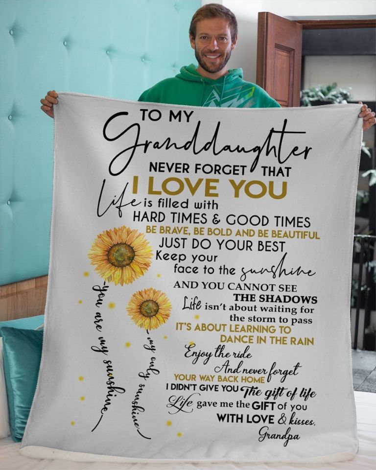 To My Granddaughter Fleece Blanket Quilt Blanket To My Granddaughter Fleece Blanket Quilt Blanket