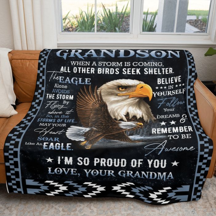 To My Grandson Remember To Be Awesome Fleece Blanket For Family Birthday Grandmother To Grandson To My Grandson Remember To Be Awesome Fleece Blanket For Family Birthday Grandmother To Grandson