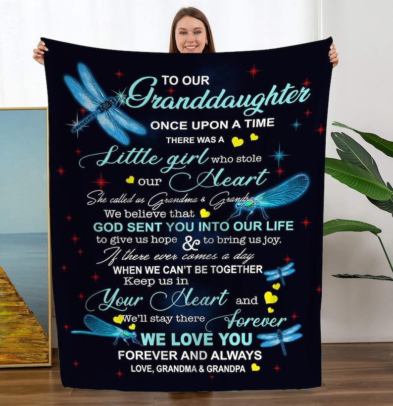 To Our Granddaughter Dragonfly Blanket Soft Blanket For Granddaughter Family To Our Granddaughter Dragonfly Blanket Soft Blanket For Granddaughter Family
