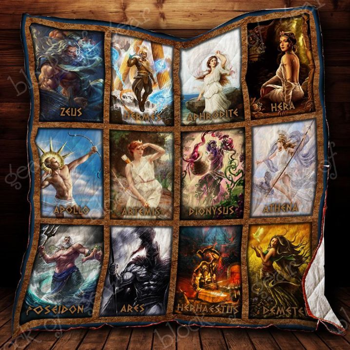 Twelve Olympians Greek Mythology Quilt P211 Twelve Olympians Greek Mythology Quilt P211