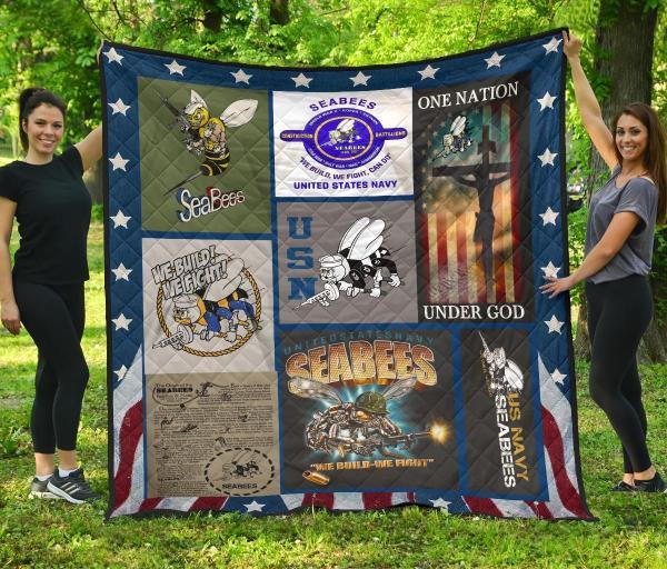 US NAVY SEABEES Quilt Blanket TH0807 US NAVY SEABEES Quilt Blanket TH0807