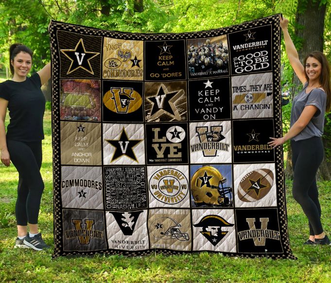 Vanderbilt Commodores Football Vcf Quilt Blanket Vanderbilt Commodores Football Vcf Quilt Blanket