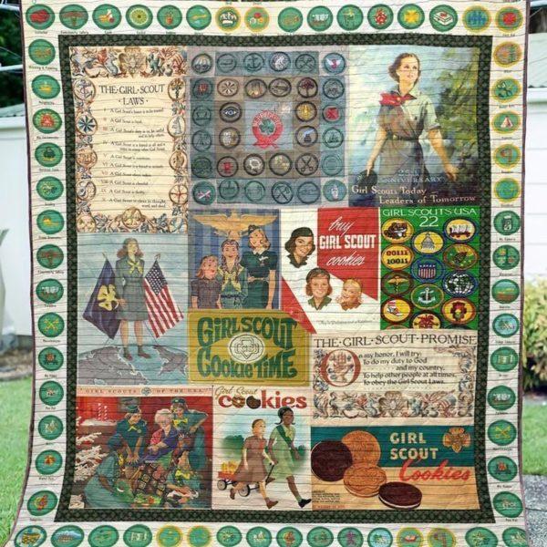 Vintage Girl Scout Quilt Blanket Vintage Girl Scout Quilt Blanket