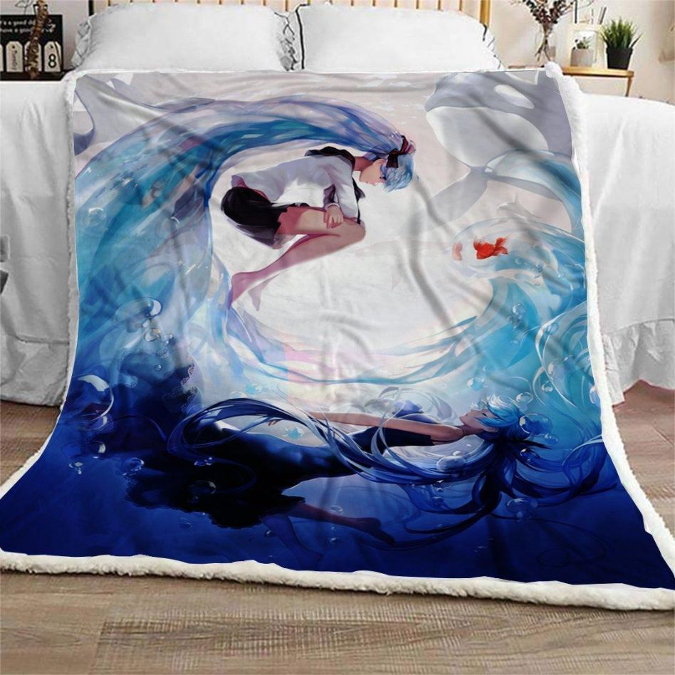 Vocaloid Hatsune Miku Fleece Blanket Vocaloid Hatsune Miku Fleece Blanket