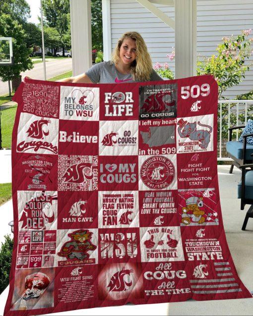 Washington State Cougars Quilt Blanket 0 Washington State Cougars Quilt Blanket 0
