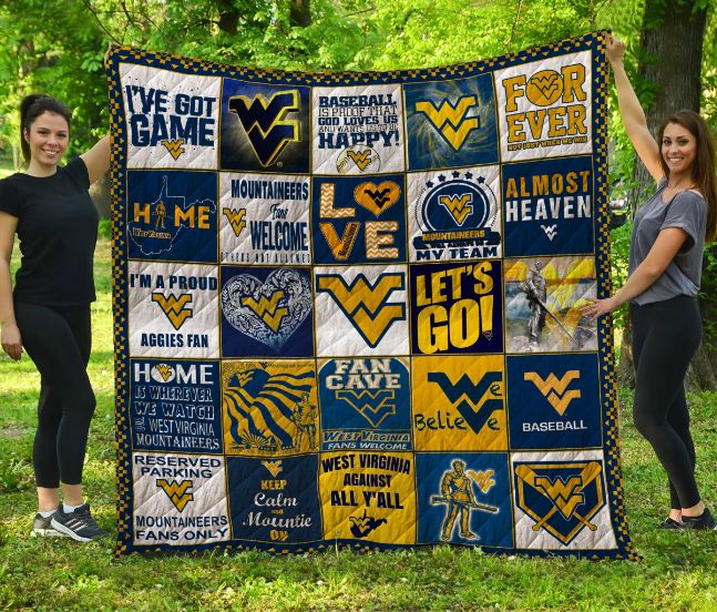 West Virginia Mountaineers Quilt Blanket LC8 West Virginia Mountaineers Quilt Blanket LC8