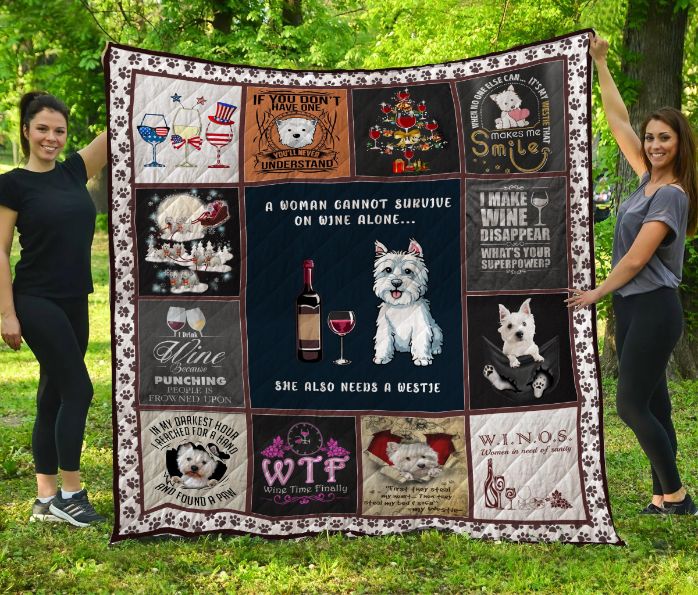 Westie Quilt Blanket Westie Quilt Blanket