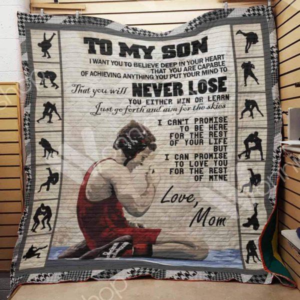 Wrestling Mom Quilt Blanket M2201 85o41 Wrestling Mom Quilt Blanket M2201 85o41