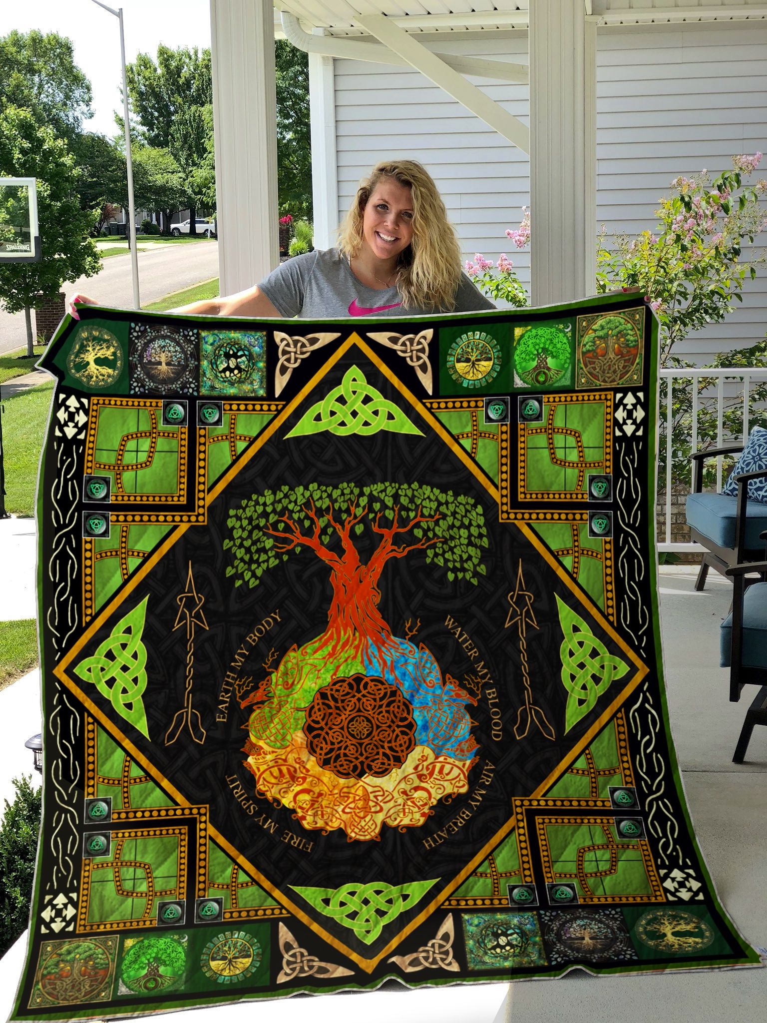Yggdrasil Tree Of Life Quilt Blanket Yggdrasil Tree Of Life Quilt Blanket