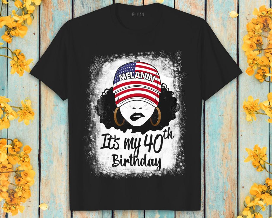 40 Years Old Leopard Melanin Girl Its My 40th Birthday Unisex T-Shirt 40 Years Old Leopard Melanin Girl Its My 40th Birthday Unisex T-Shirt