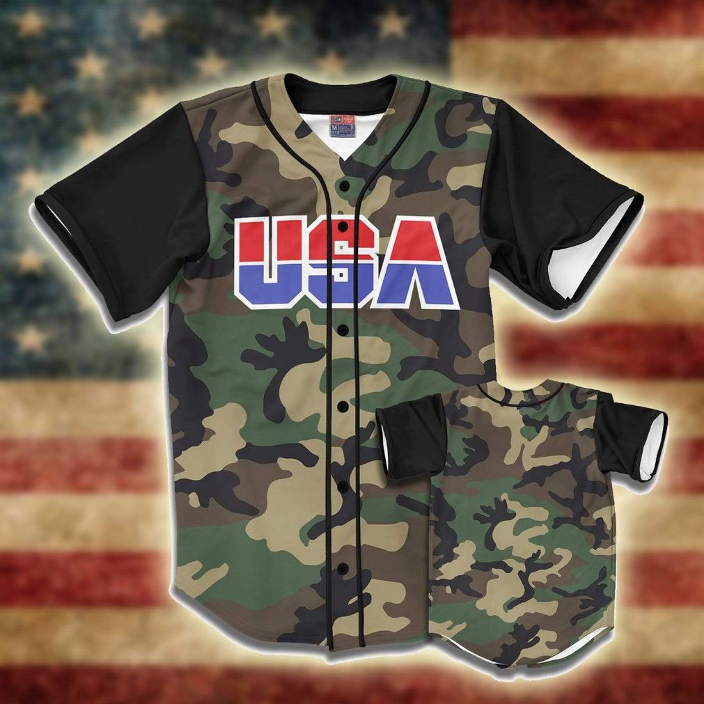 4th Of July Usa Army Camo Personalized 3d Baseball Jersey 4th Of July Usa Army Camo Personalized 3d Baseball Jersey
