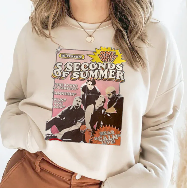 Vintage 5 Seconds Of Summer Unisex Sweatshirt Vintage 5 Seconds Of Summer Unisex Sweatshirt