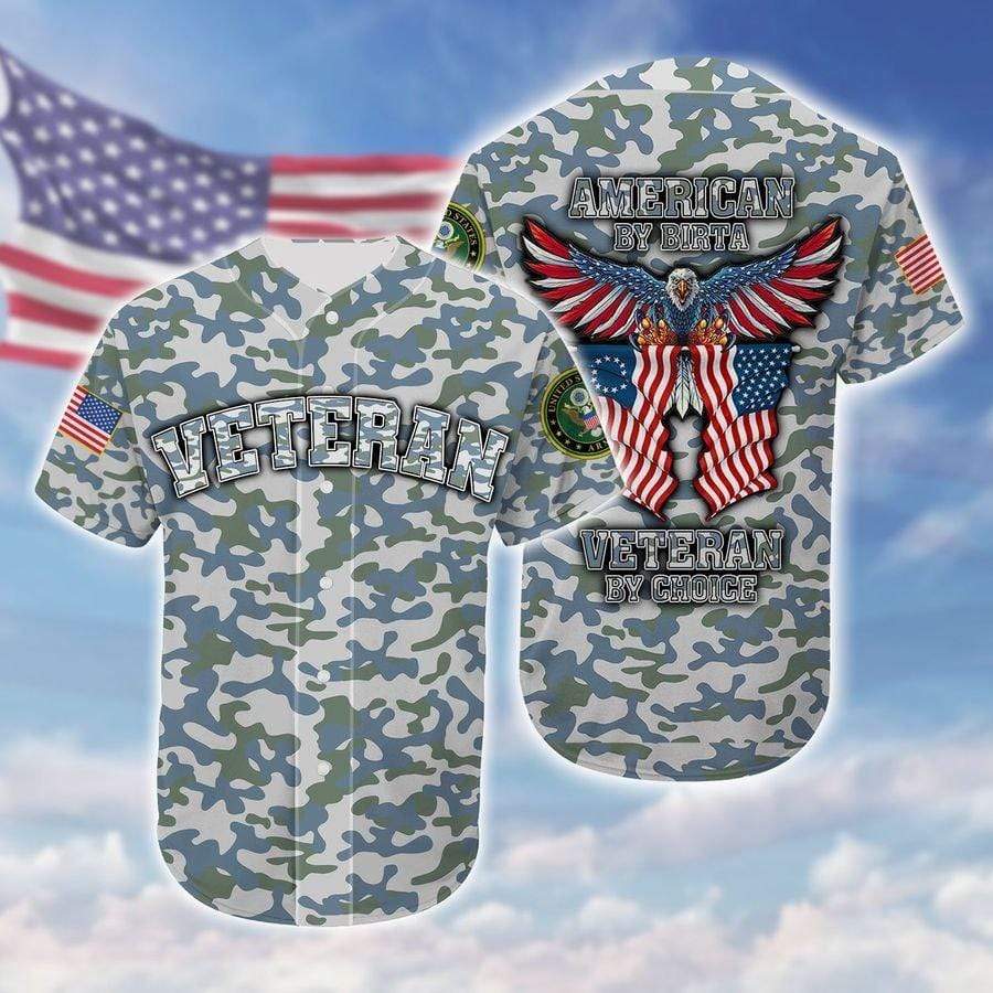 American By Birth Veteran By Choice Eagle Military 3d Personalized 3d Baseball Jersey kv American By Birth Veteran By Choice Eagle Military 3d Personalized 3d Baseball Jersey kv