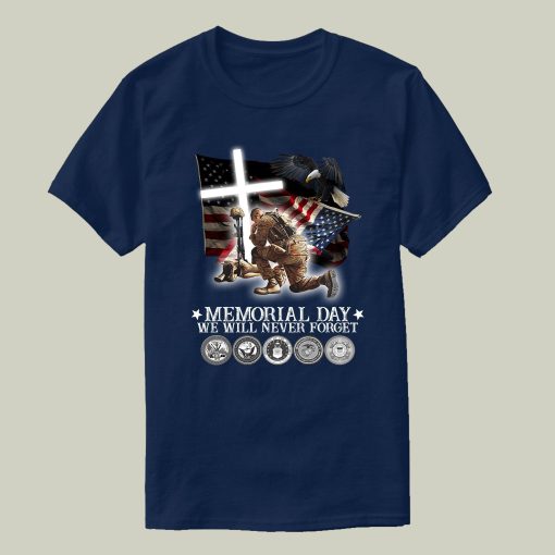 American Flag We Will Never Forget Memorial Day Unisex T-Shirt