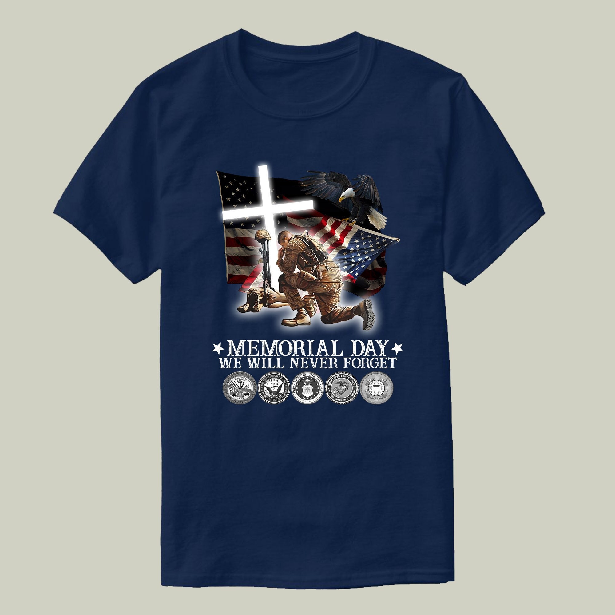 American Flag We Will Never Forget Memorial Day Unisex T-Shirt American Flag We Will Never Forget Memorial Day Unisex T-Shirt