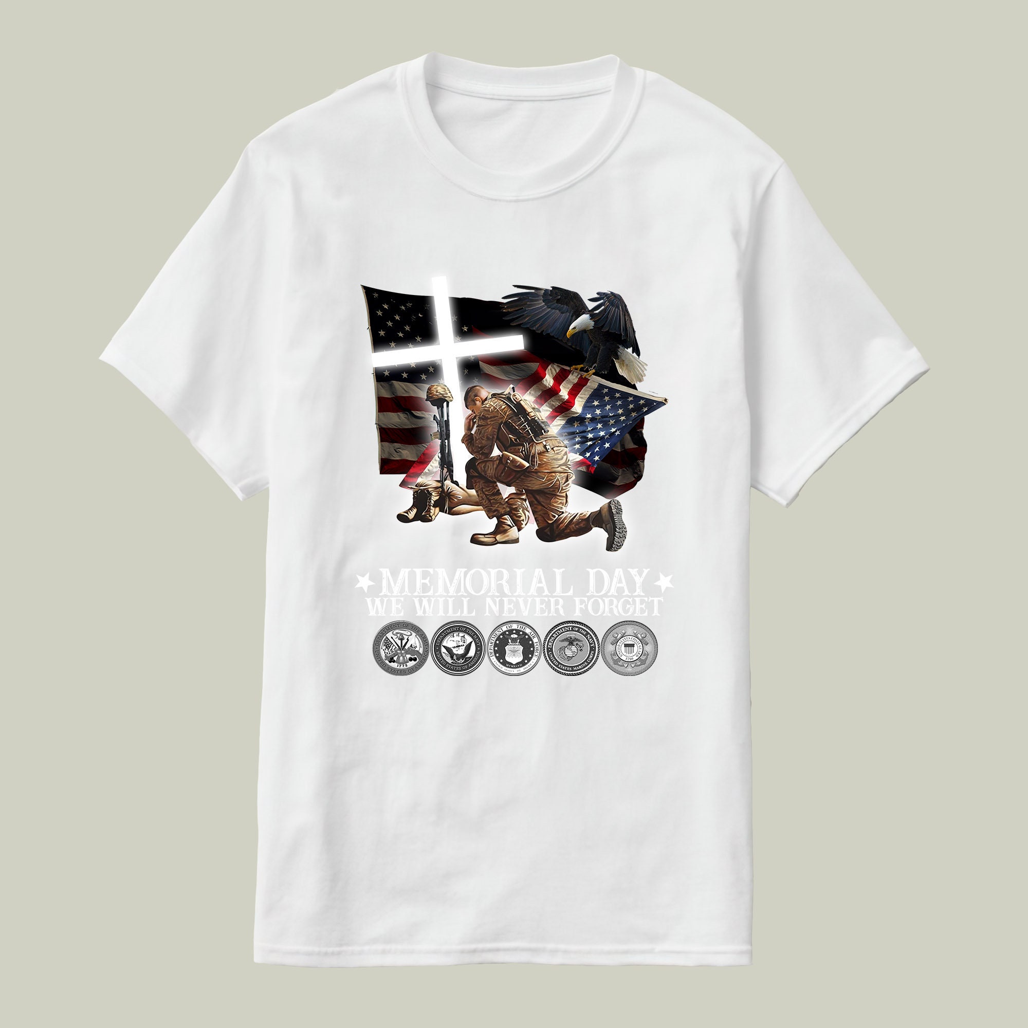 American Flag We Will Never Forget Memorial Day Unisex T-Shirt American Flag We Will Never Forget Memorial Day Unisex T-Shirt