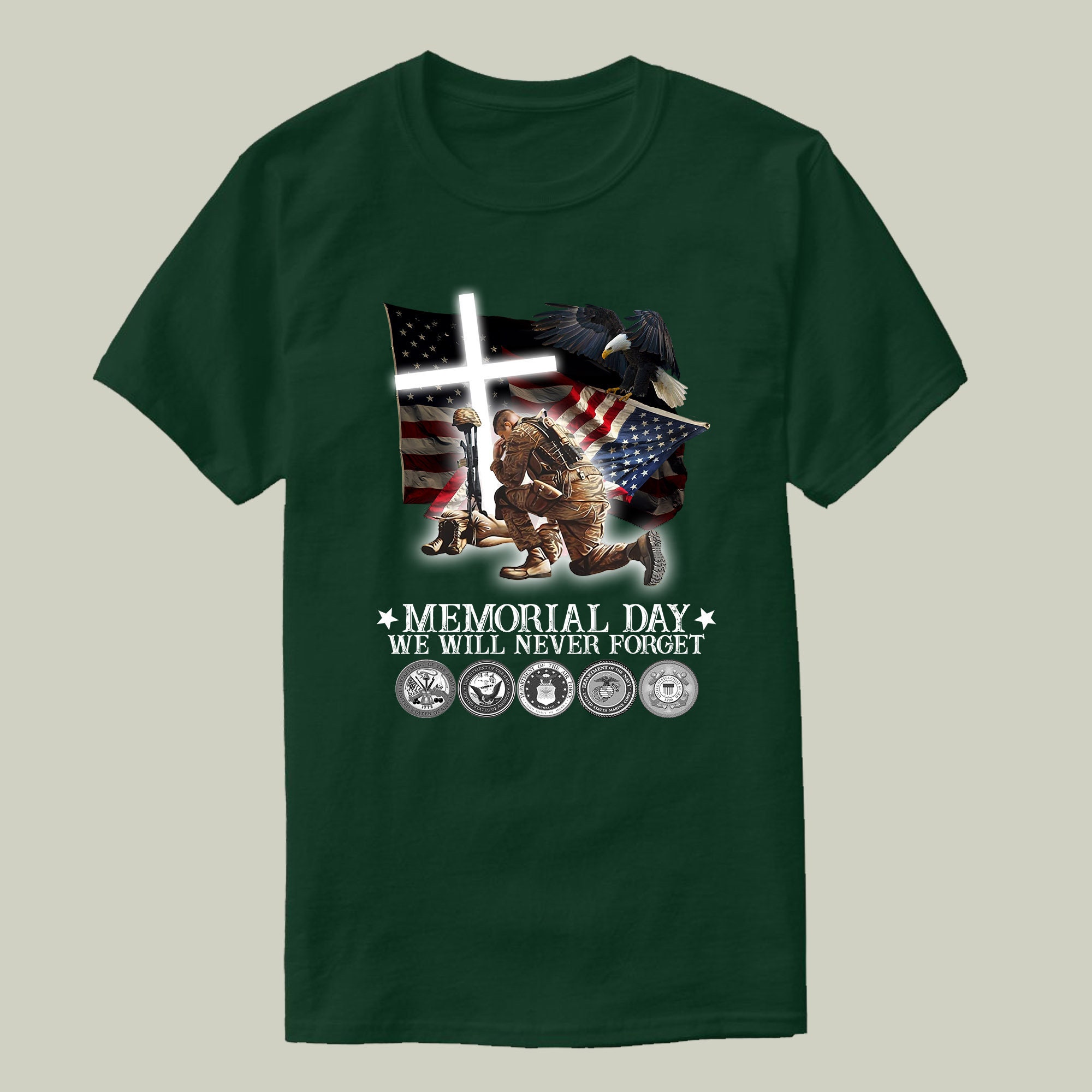 American Flag We Will Never Forget Memorial Day Unisex T-Shirt American Flag We Will Never Forget Memorial Day Unisex T-Shirt