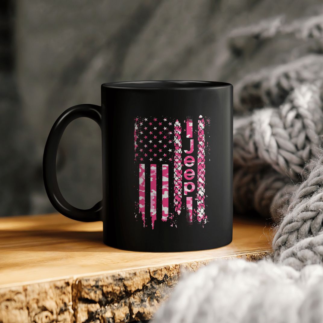 American Jeep American Flag Ceramic Coffee Mug American Jeep American Flag Ceramic Coffee Mug