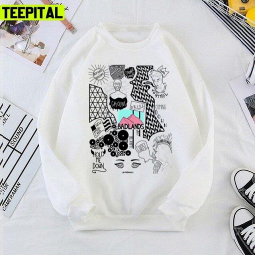 Bad Lands Retro Art Illustration Unisex T-Shirt