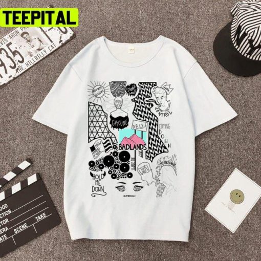 Bad Lands Retro Art Illustration Unisex T-Shirt