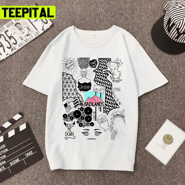 Bad Lands Retro Art Illustration Unisex T-Shirt Bad Lands Retro Art Illustration Unisex T-Shirt